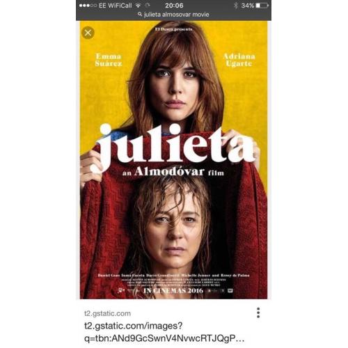 Movie Julieta at Somerset house 10 Aug