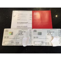 Swan Lake Tickets X 2 Monday 8 August Royal Opera House