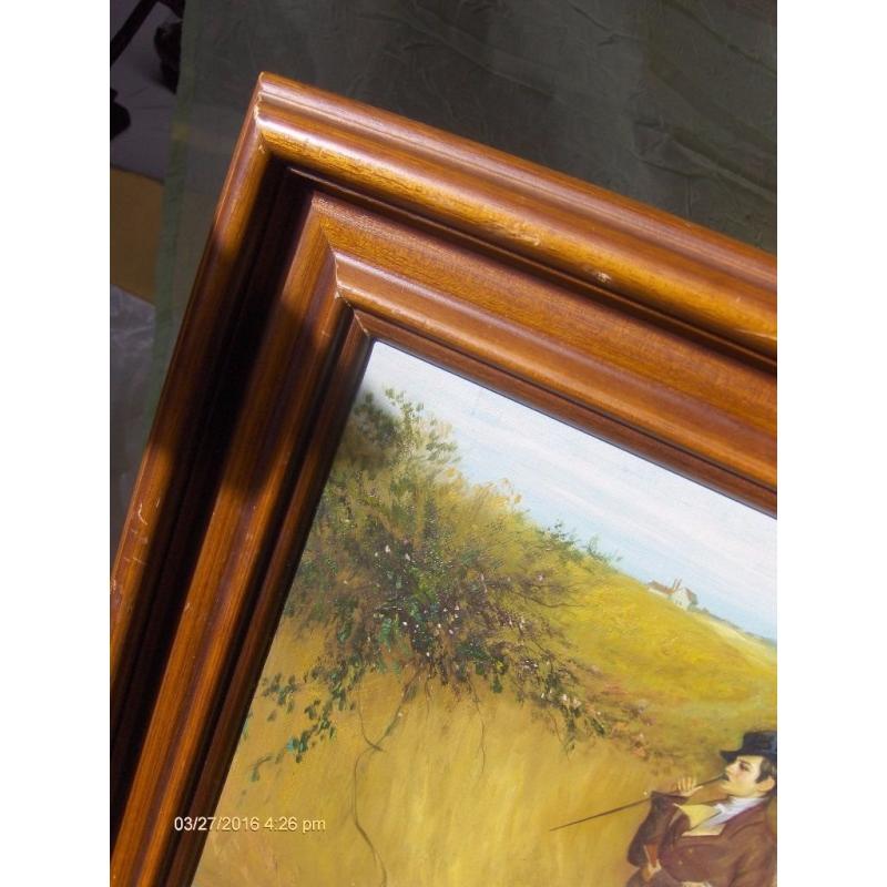 Beautiful French oil painting in frame