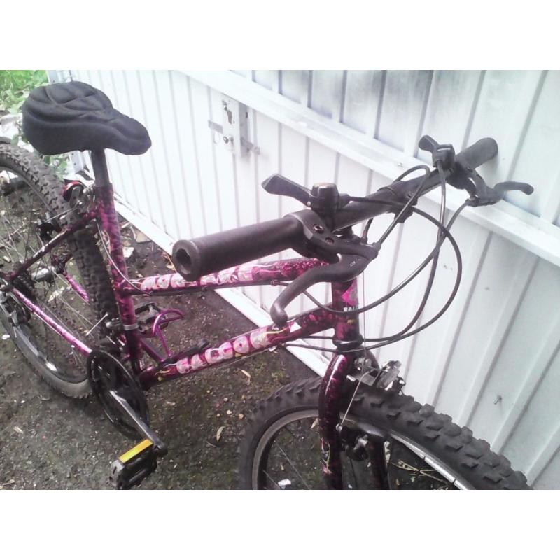 FALCON LADIES MOUNTAIN BIKE,17 INCH FRAME,26 INCH WHEELS,18 GEARS,GEL SEAT.