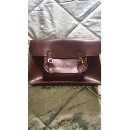Kids genuine leather satchel