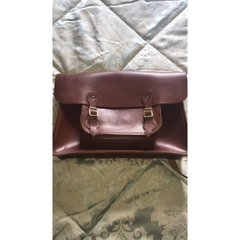 Kids genuine leather satchel