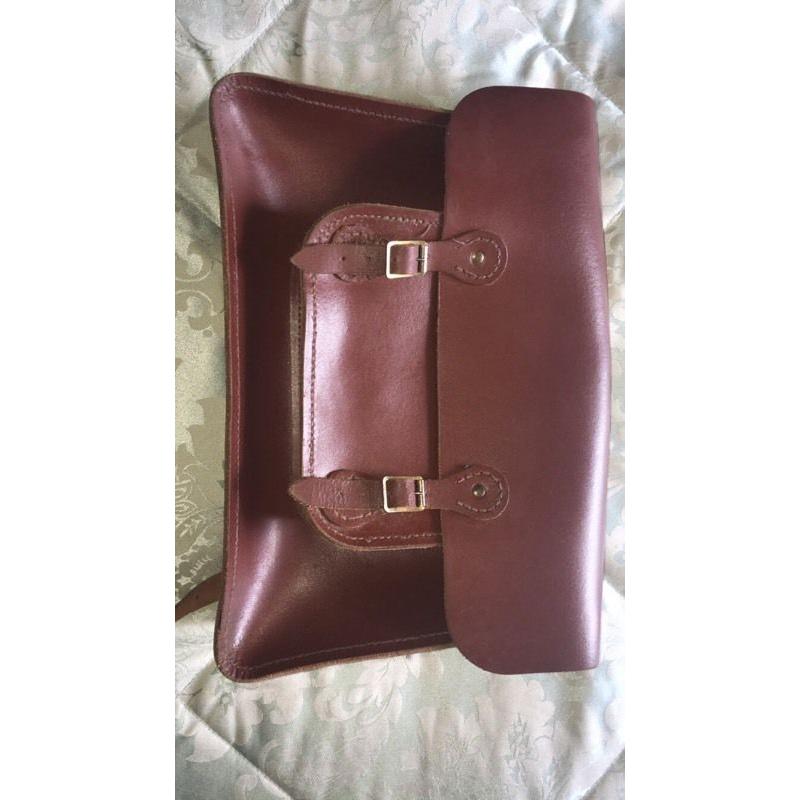 Kids genuine leather satchel