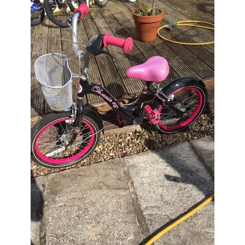 Girls 16 inch wheel pro cycle