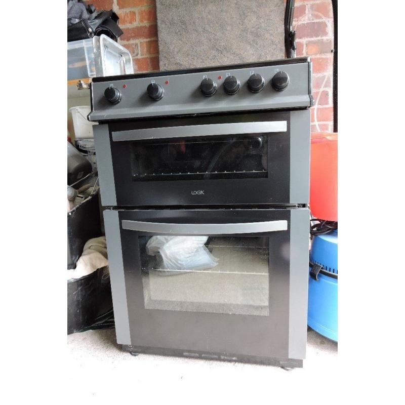 LOGIK FREE- STANDING A RATED ELECTRIC TWIN CAVITY FAN ASSITED COOKER BROWN