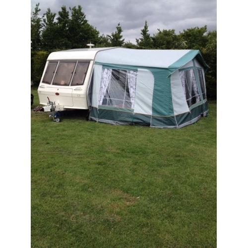 2 berth caravan and full awning for sale