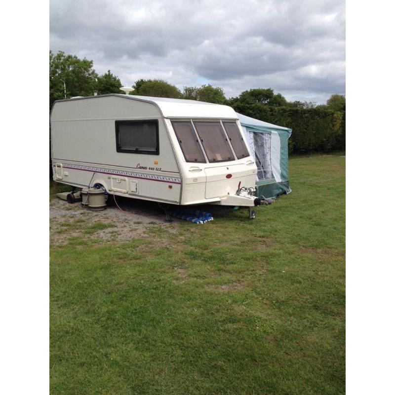 2 berth caravan and full awning for sale