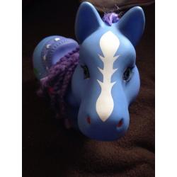 Blue child's pony toy