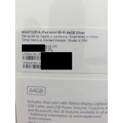 APPLE IPAD MINI 3 WI-FI 64GB SILVER BOXED SEALED !!!