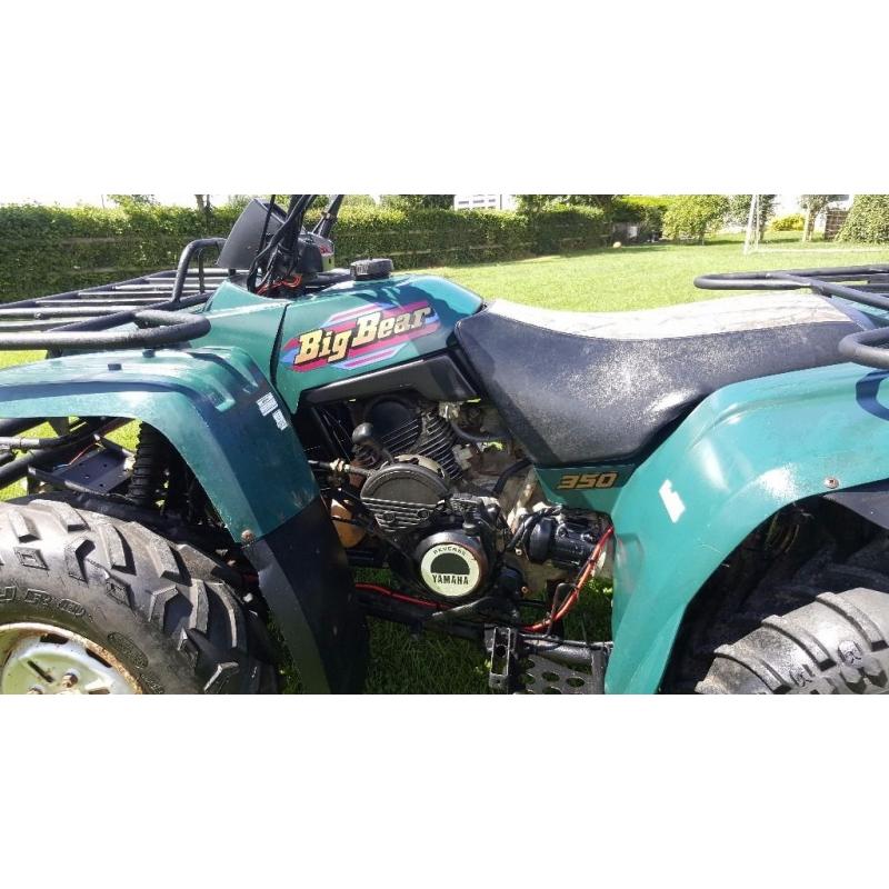 Yamaha Big Bear 350 quad bike.