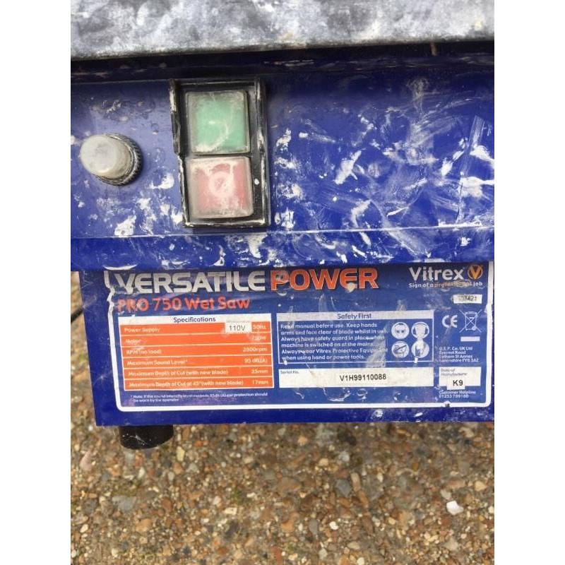 Vitrex tile wet cutter 110v (needs a clean)