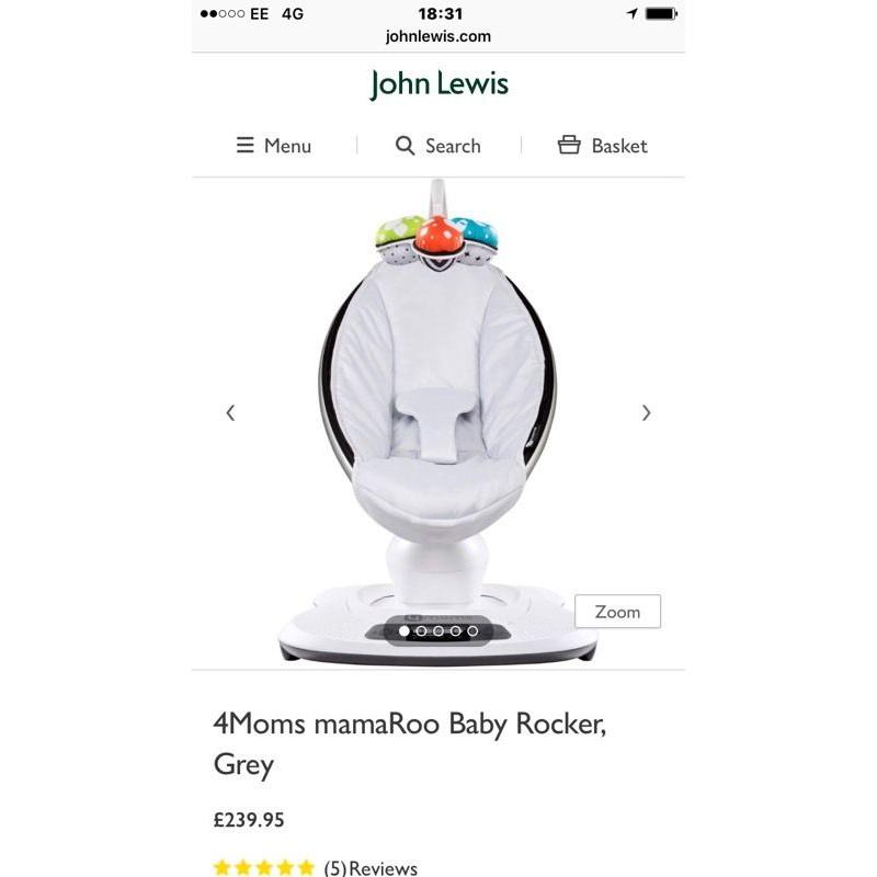 Baby bouncer baby bouncer 4moms® mamaroo® infant seat - classic grey