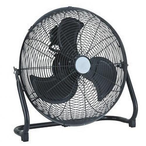 Large 18" High Velocity Power Floor Fan - Black Finish