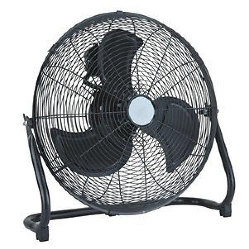 Large 18" High Velocity Power Floor Fan - Black Finish