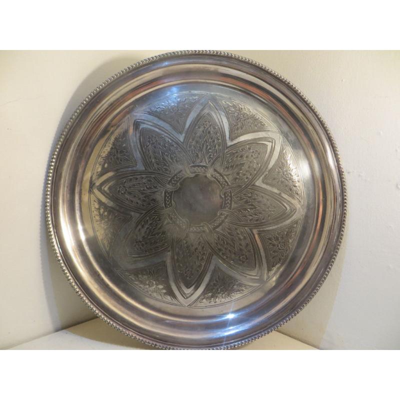 Antique Mid-Victorian Silver Plate Serving Tray James Dixon & Sons Drinks Tray