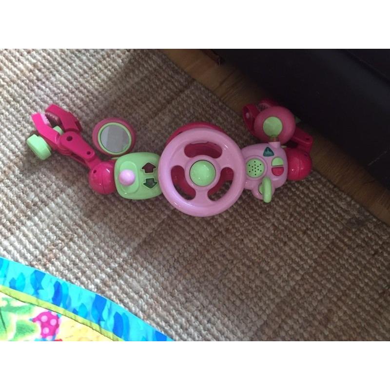 Pram steering wheel