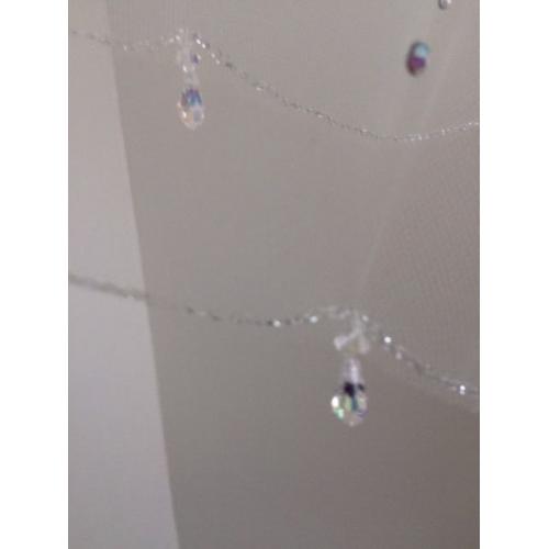 swarovski crystal droplets bridal veil