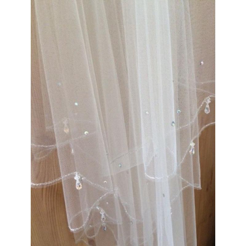 swarovski crystal droplets bridal veil
