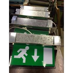 fire exit signs luminous - 3 Available - Light Up fire exit signs - All in working order - Reduced