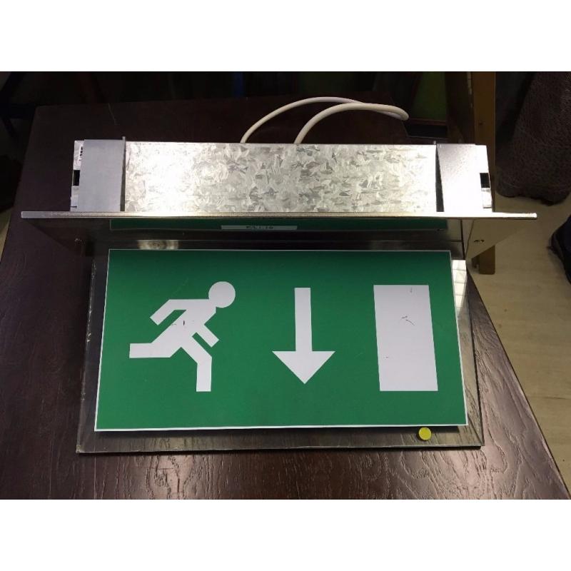 fire exit signs luminous - 3 Available - Light Up fire exit signs - All in working order - Reduced