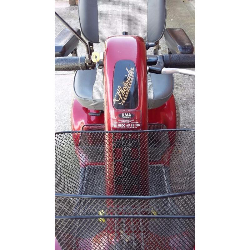 Shop Rider 4 Wheel Mobility Scooter (incl unused rain cape size Large), excellent condition