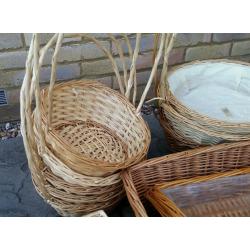 Wicker baskets and Trays