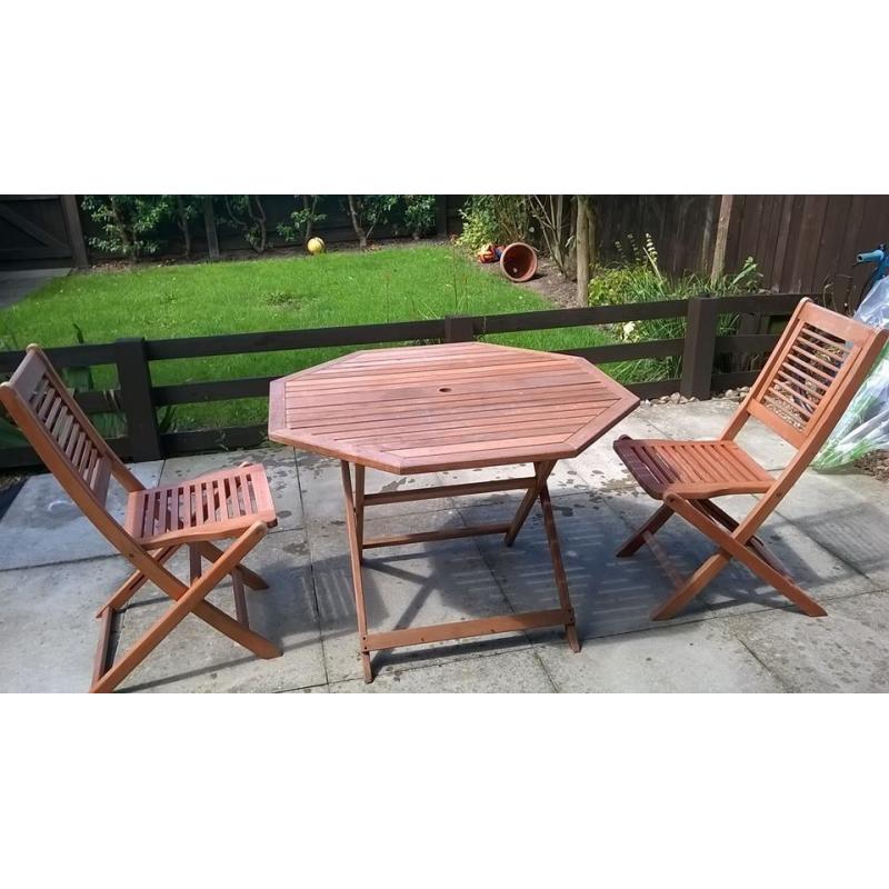 table and two chairs