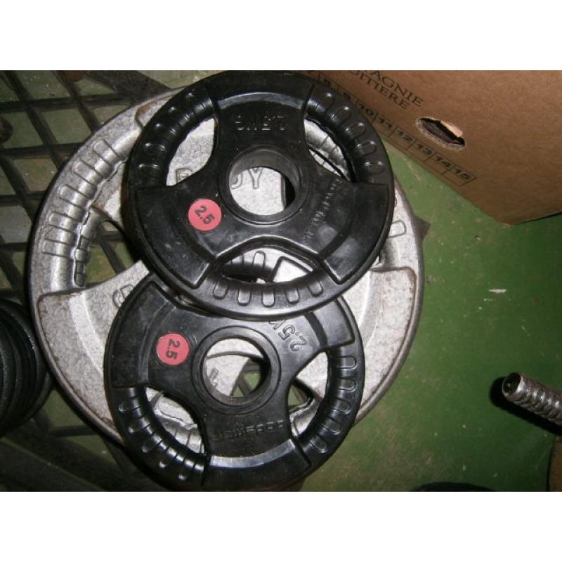 Olympic tri grip plates.