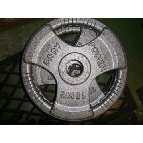 Olympic tri grip plates.