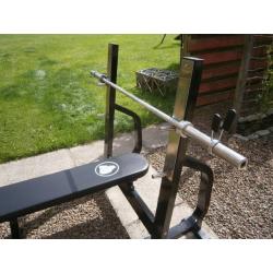 As new flat olympic bench, heavy duty.