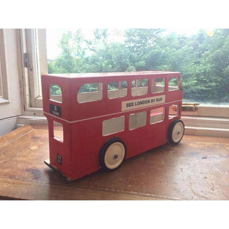Hand built wooden LONDON BUS