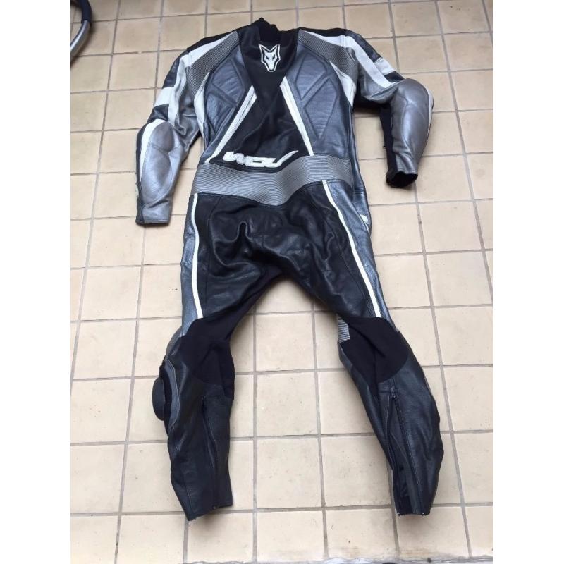 Wolf one-piece leathers - size 48