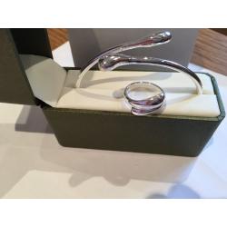 Brand new Silver bracelet, pendant, chain, ring and earrings