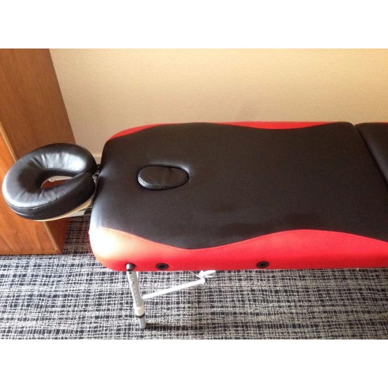 Portable Massage Table (3 Section, Aluminum, Includes Carry Bag, Size:187(L)X60(W)X(62- 82)cm)