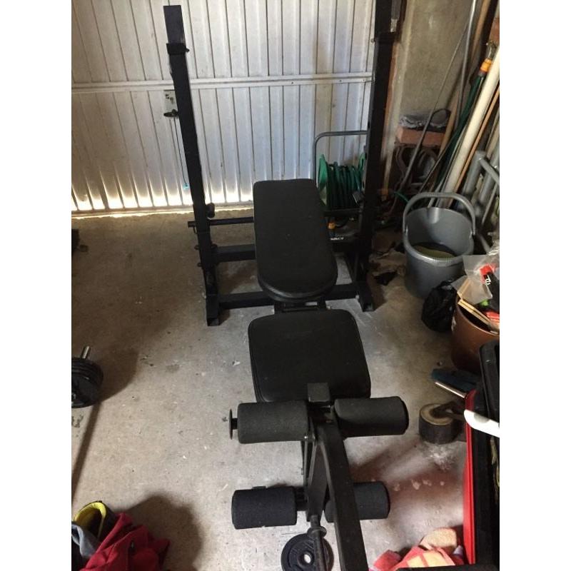 Marcy weights bench and leg extension