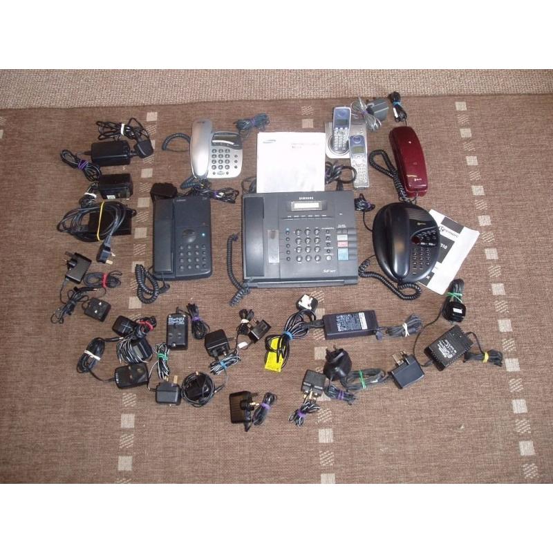Large collection of Phones , Answerphones and adaptors