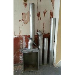 Gas fire flue & collector box