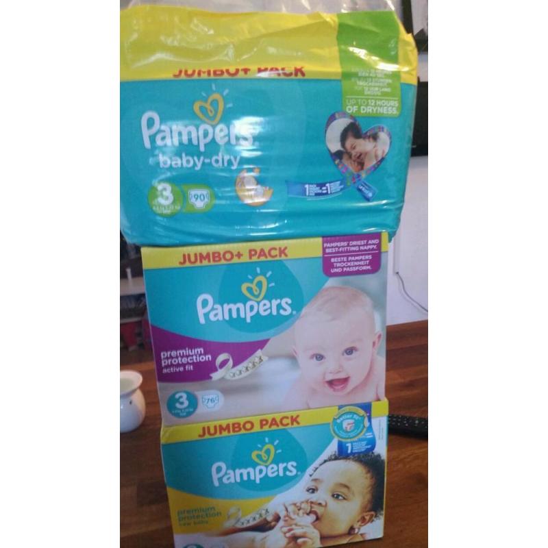 234 pampers nappies unopened size 3