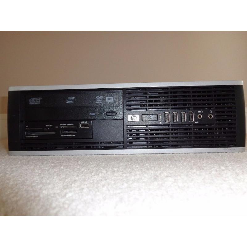 HP compaq 6000 Pro Small Form Factor PC. 2GB RAM. 320GB Hard Disk. Windows 7 Pro.
