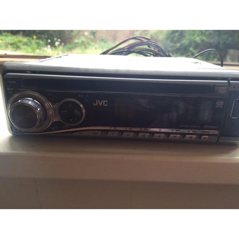 Car radio JVC with ipod cable/mp3/cd player