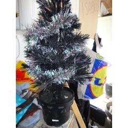 Black Fibre Optic Christmas Tree