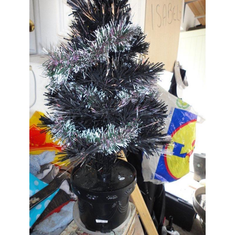 Black Fibre Optic Christmas Tree