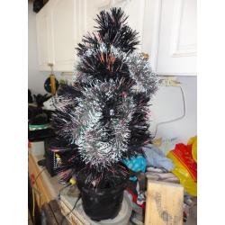 Black Fibre Optic Christmas Tree