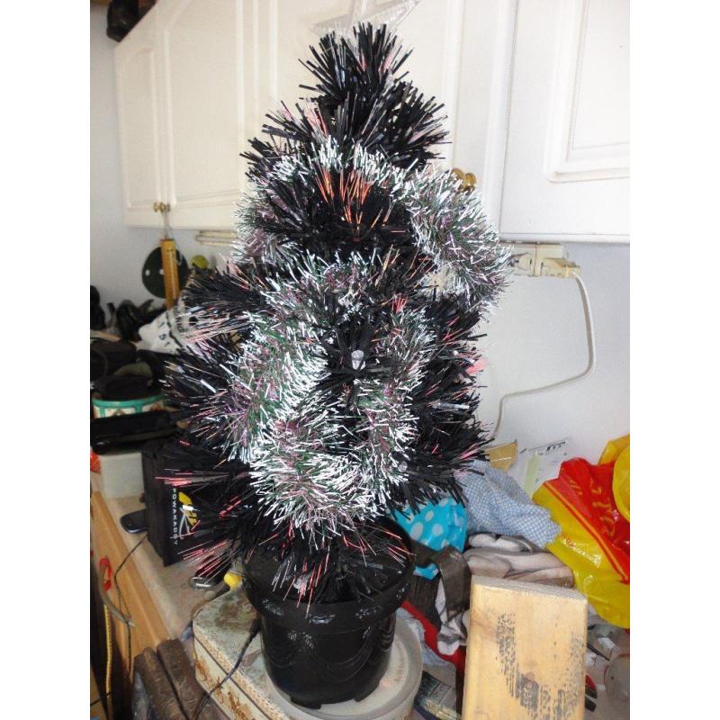 Black Fibre Optic Christmas Tree