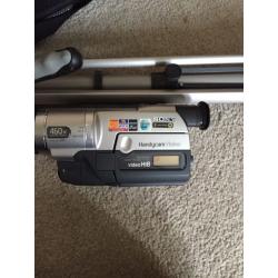 Camcorder with stand and tapes