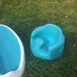 Bumbo seat and angel care baby bath seat/support like new !