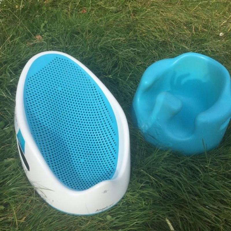 Bumbo seat and angel care baby bath seat/support like new !