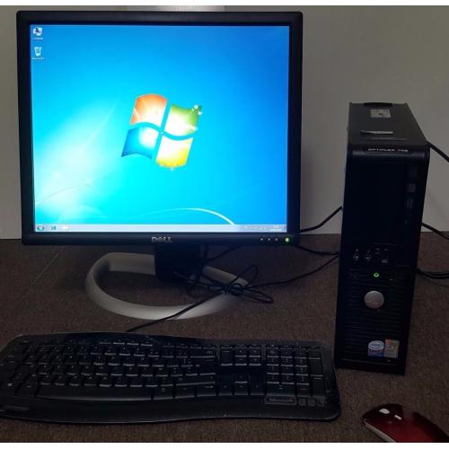 Fast Dell OptiPlex 745 C2D 2.4gHZ, WiFi ,4GB RAM, 250GB HDD +LCD