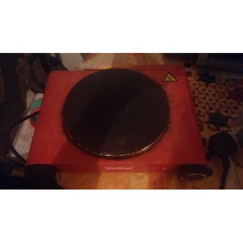 VonShef Hot Plate 1500W Single Electric Table Top Cooker Protable cooker