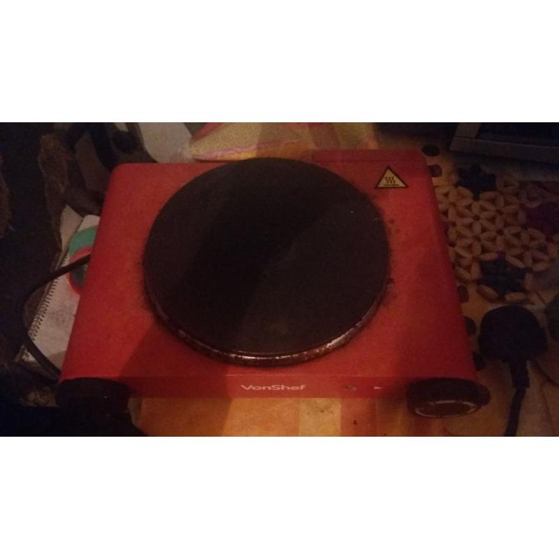 VonShef Hot Plate 1500W Single Electric Table Top Cooker Protable cooker